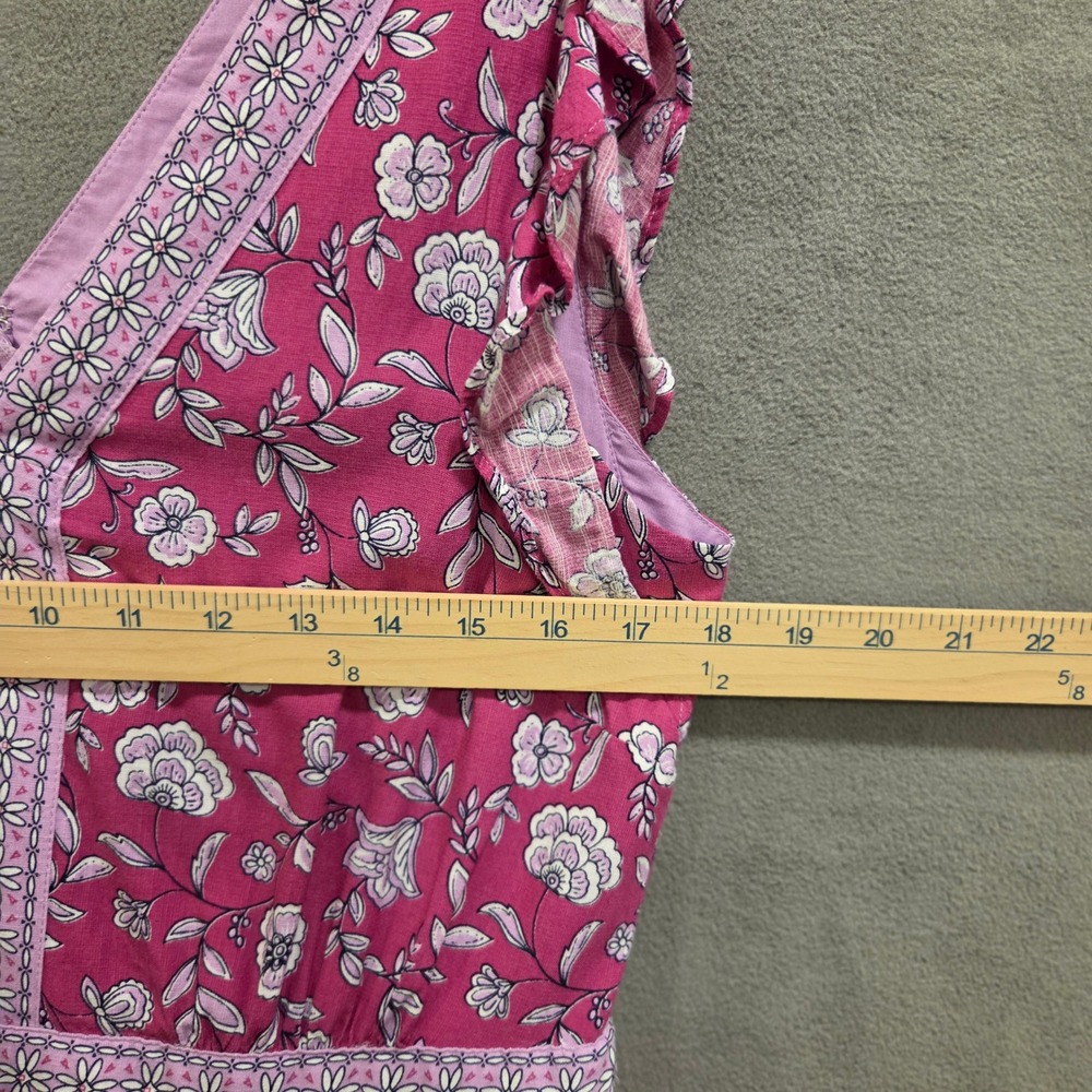 LOFT Floral Tiered Midi Dress Women's Size 10 Pockets Lined Cottage Boho Casual - Picture 11 of 12